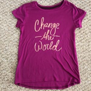 Champion girls athletic tee top Change the World
